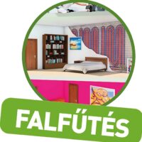 Komplett vakolható fal fűtés-hűtés rendszer 110 m² szobához