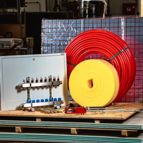 Komplett tacker lemezes padlófűtés 162 csővel – 110 m²