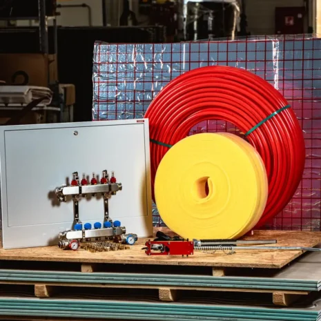 Komplett tacker lemezes padlófűtés 162 csővel – 70 m²