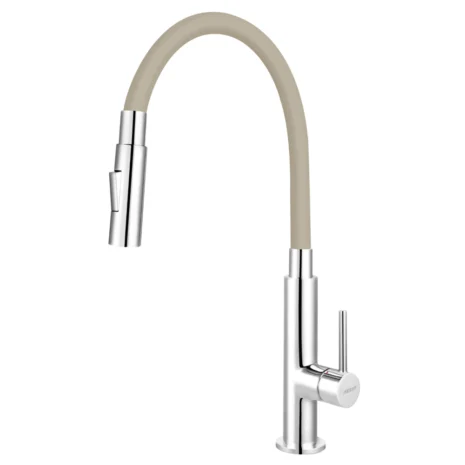 Zumba Slim 2F - Konyhai csaptelep flexibilis kifolyócsővel, bézs (1)