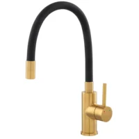 Ferro Zumba Inox - Konyhai csaptelep flexibilis kifolyócsővel, arany