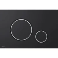 Alcaplast THIN öblítő nyomólap – matt fekete/fényes króm