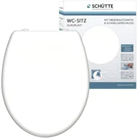 Schütte törtfehér Duroplast gyorsan leszerelhető, lecsapódásgátlós wc ülőke