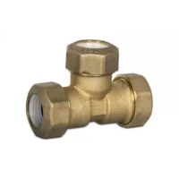 KPE T idom – Sárgaréz, 1”x32 mm