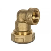 KPE Cső Csatlakozó Könyök Idom – Sárgaréz, BM, 5/4”x40 mm