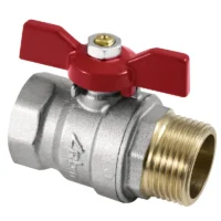 RUBALP Pillangókaros golyóscsap – KB, 3/4”, piros