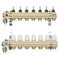 Ferro RZP osztó-gyűjtő áramlásmérővel sárgarézből