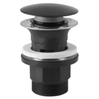 Ferro Lefolyószelep Túlfolyós Mosdókhoz – 5/4”, Fekete