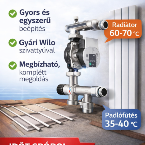 Padlófűtés és radiátor keverőegység Padlófűtés és radiátor keverőegység