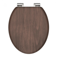 MDF WC-ülőke soft close – sötét fa