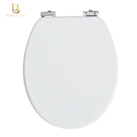 LuxToilet Fehér MDF Soft Close WC-ülőke Rozsdamentes Acél Zsanérral és Easy Click Rendszerrel